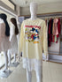 Summer Casual Printed Full Sleeves Lace Detail T-Shirts Dress